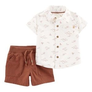 Carter’s Ivory Boats Matching Outfit